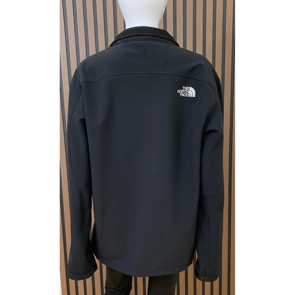 The North Face Men's Black Soft Shell Jacket‎ L Full Zip Outdoor Hiking Trail